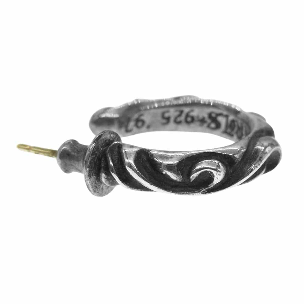 CHROME HEARTS クロムハーツ（原本有） HOOP SCROOL 1 スクロール フープ ピアス【中古】