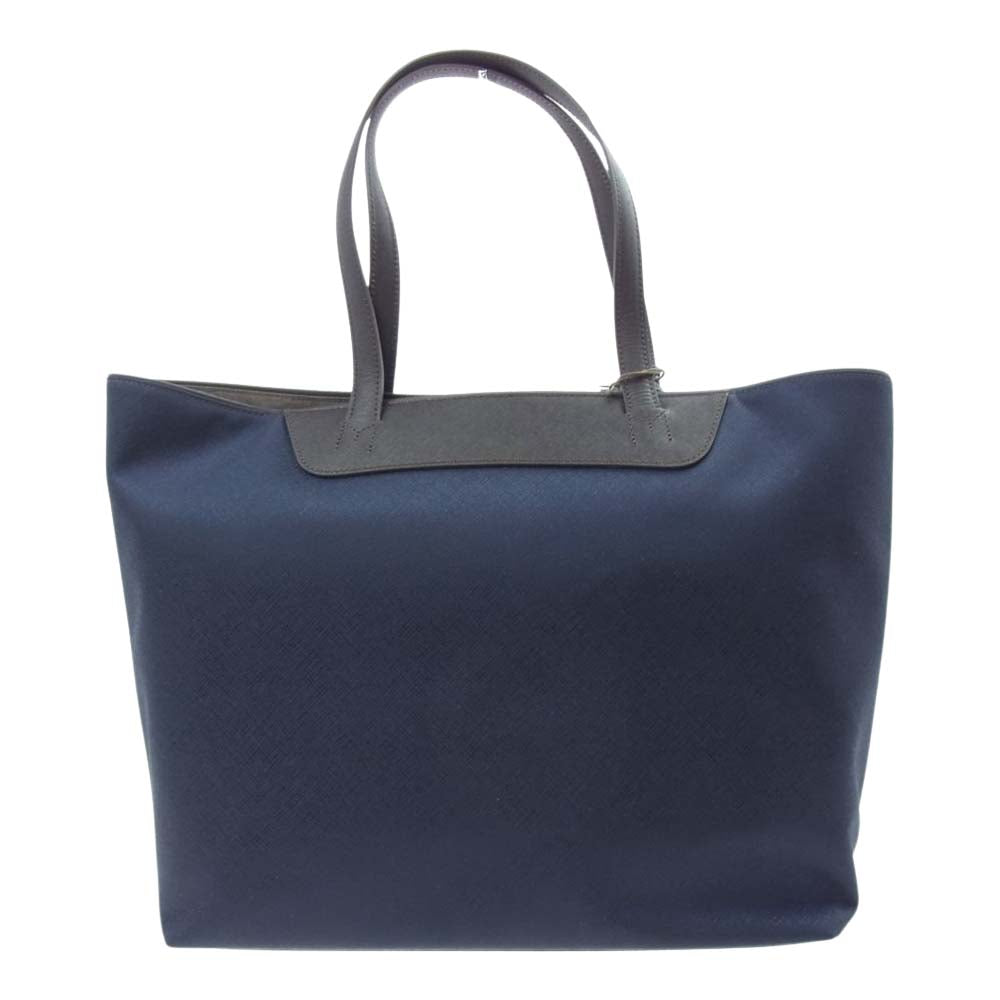 PELLE MORBIDA ペッレモルビダ PMO-CA113 Capitano キャピターノ リモンタ トートバッグ ブラウン×ネイビー ネイビー系 ダークブラウン系【極上美品】【中古】