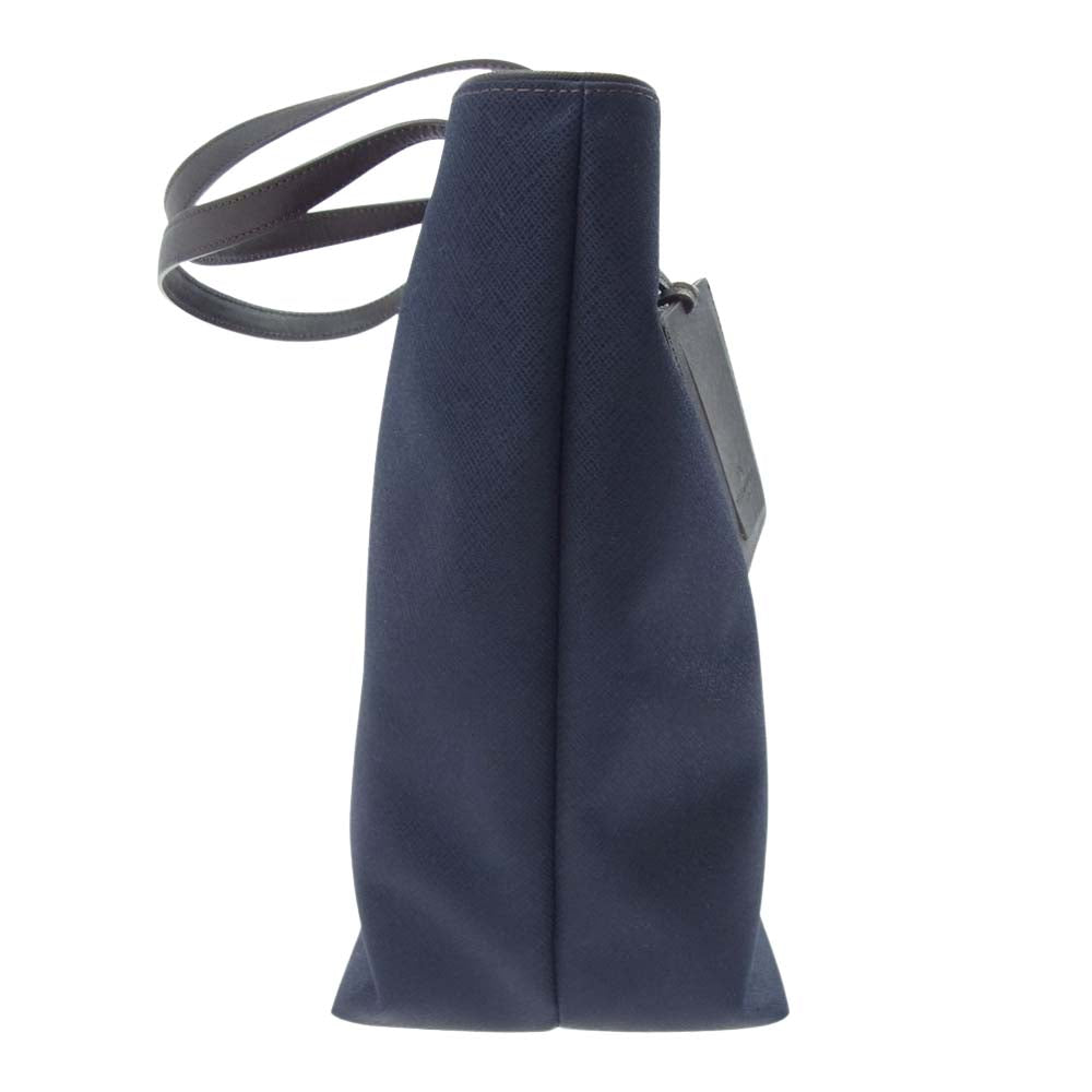 PELLE MORBIDA ペッレモルビダ PMO-CA113 Capitano キャピターノ リモンタ トートバッグ ブラウン×ネイビー ネイビー系 ダークブラウン系【極上美品】【中古】