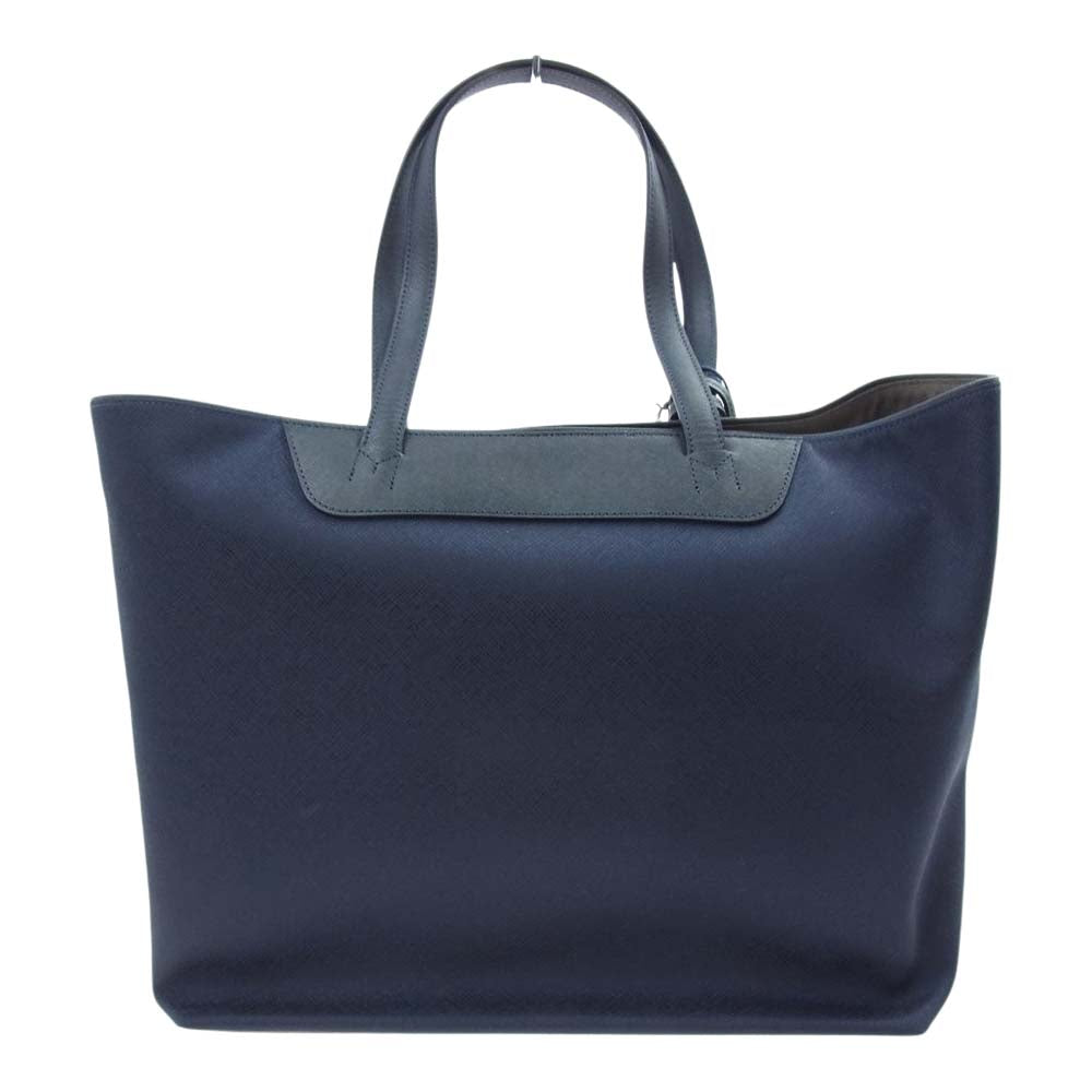 PELLE MORBIDA ペッレモルビダ PMO-CA113 Capitano キャピターノ リモンタ トートバッグ ネイビー×ネイビー ネイビー系【極上美品】【中古】