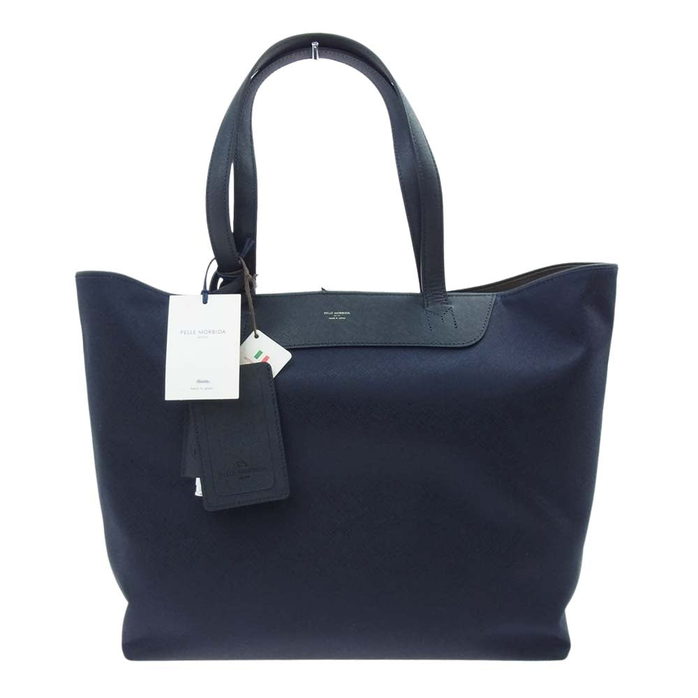PELLE MORBIDA ペッレモルビダ PMO-CA113 Capitano キャピターノ リモンタ トートバッグ ネイビー×ネイビー ネイビー系【極上美品】【中古】