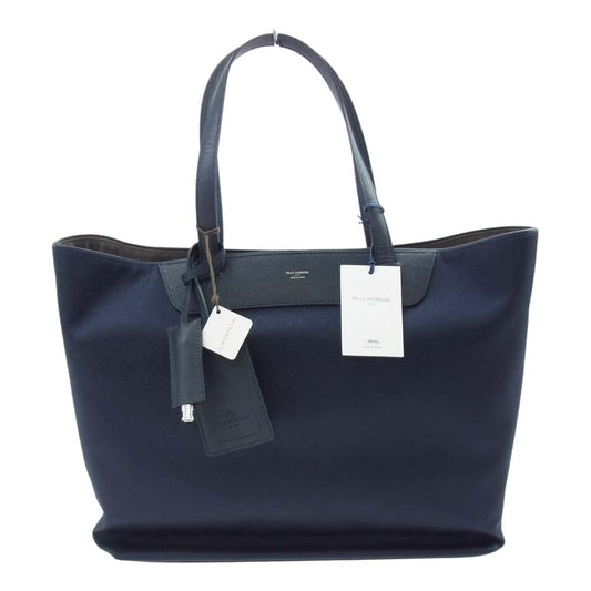 PELLE MORBIDA ペッレモルビダ PMO-CA113 Capitano キャピターノ リモンタ トートバッグ ネイビー×ネイビー ネイビー系【極上美品】【中古】