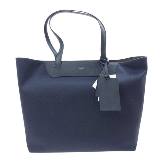 PELLE MORBIDA ペッレモルビダ PMO-CA113 Capitano キャピターノ リモンタ トートバッグ ネイビー×ネイビー ネイビー系【極上美品】【中古】