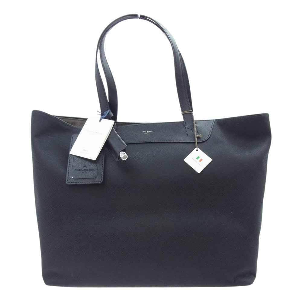 PELLE MORBIDA ペッレモルビダ PMO-CA113 Capitano キャピターノ リモンタ トートバッグ ブラック×ブラック ブラック系【極上美品】【中古】