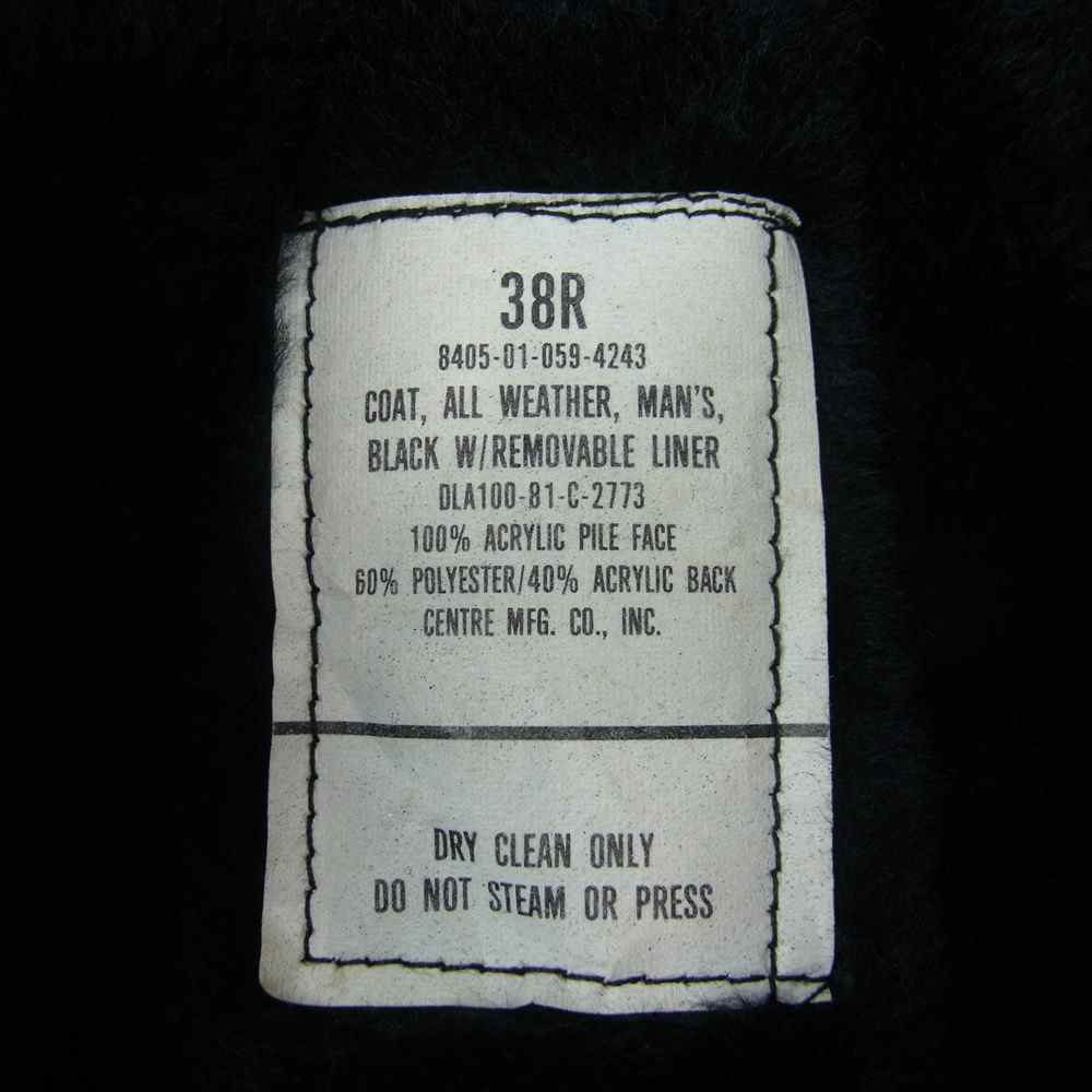 アメリカ海軍 COAT MANS ALL WEATHER BLACK ブラック系 38R【中古】