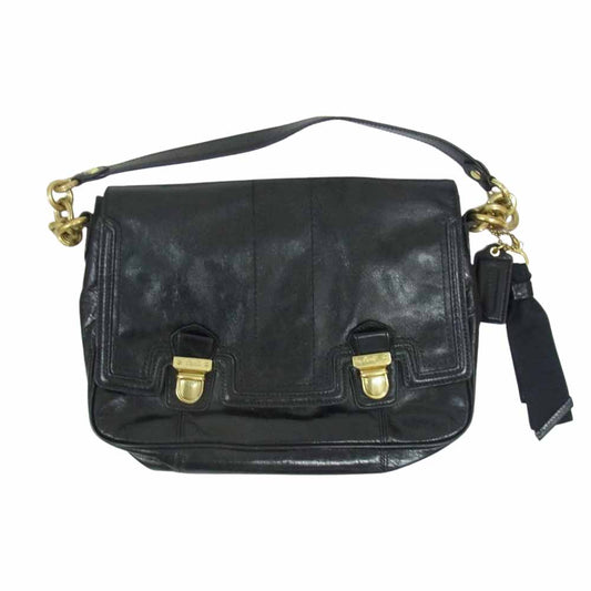 COACH コーチ D1169 17925 2way チェーン ショルダーバッグ ブラック系【中古】