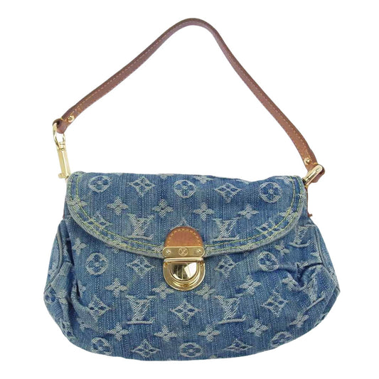 LOUIS VUITTON ルイ・ヴィトン M95050 モノグラム デニム ミニ プリーティ ショルダーバッグ ブルー系【中古】