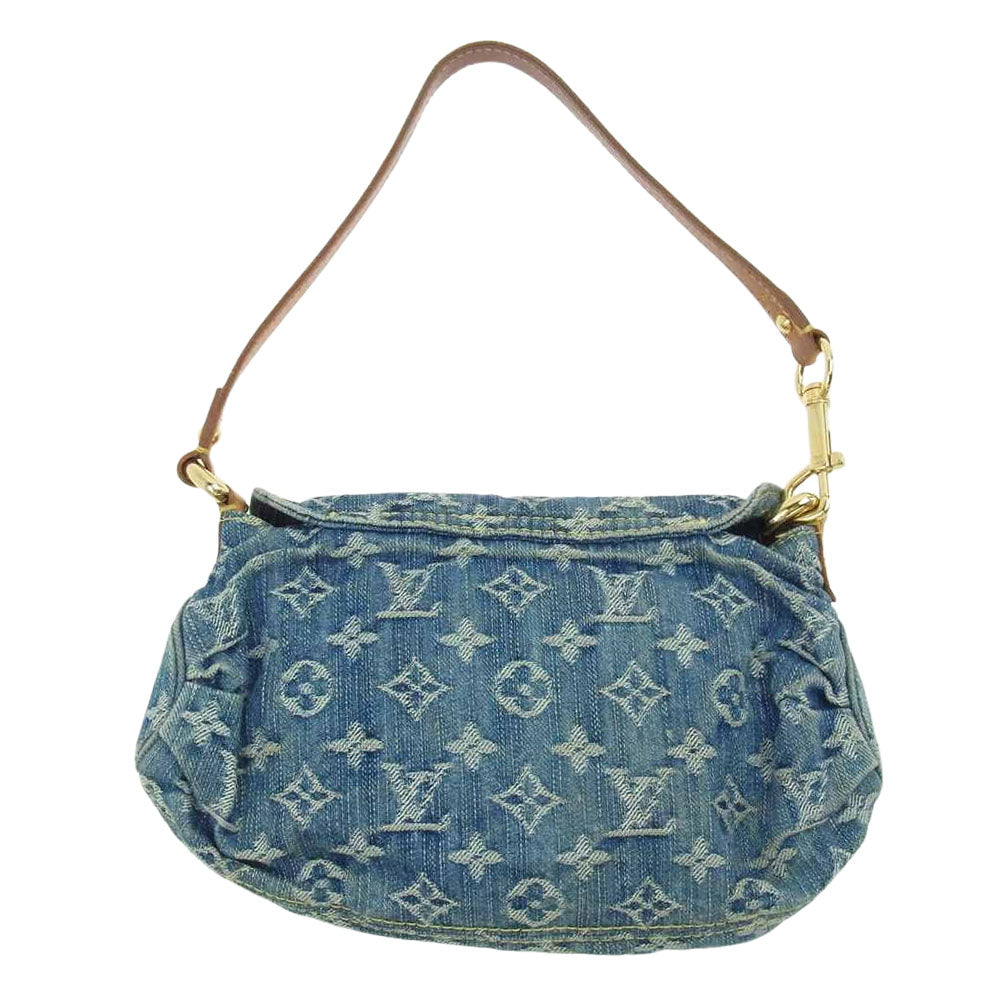 LOUIS VUITTON ルイ・ヴィトン M95050 モノグラム デニム ミニ プリーティ ショルダーバッグ ブルー系【中古】