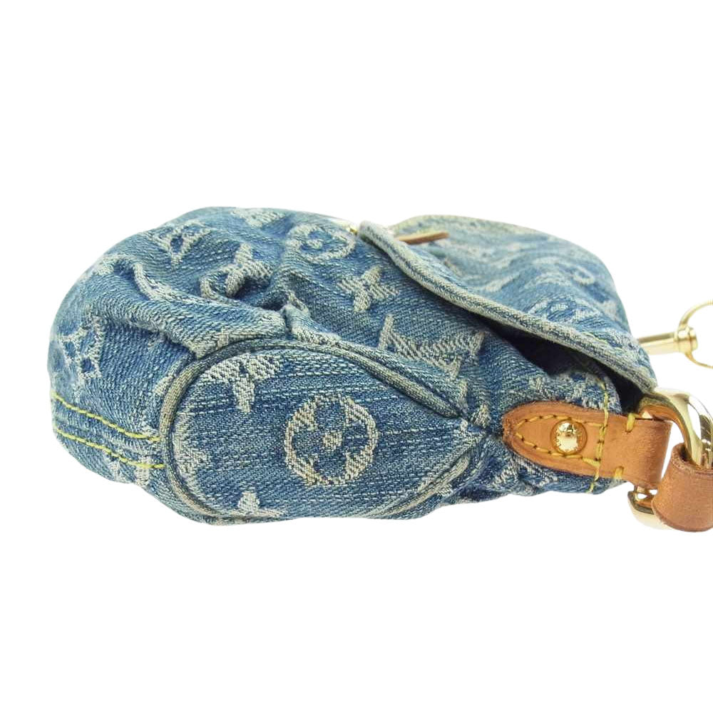 LOUIS VUITTON ルイ・ヴィトン M95050 モノグラム デニム ミニ プリーティ ショルダーバッグ ブルー系【中古】