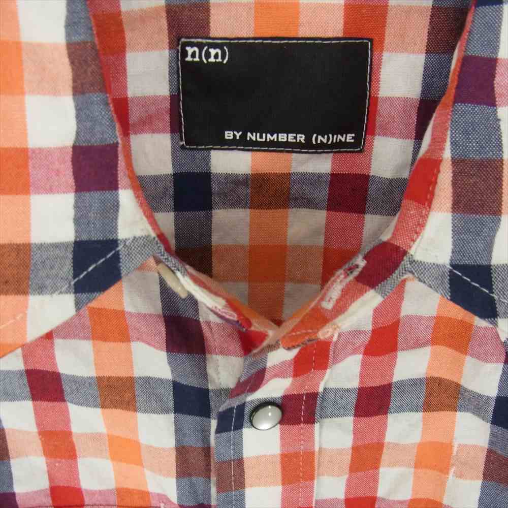 NUMBER(N)INE ナンバーナイン ウェスタン チェック シャツ マルチカラー系 レッド系 2【中古】
