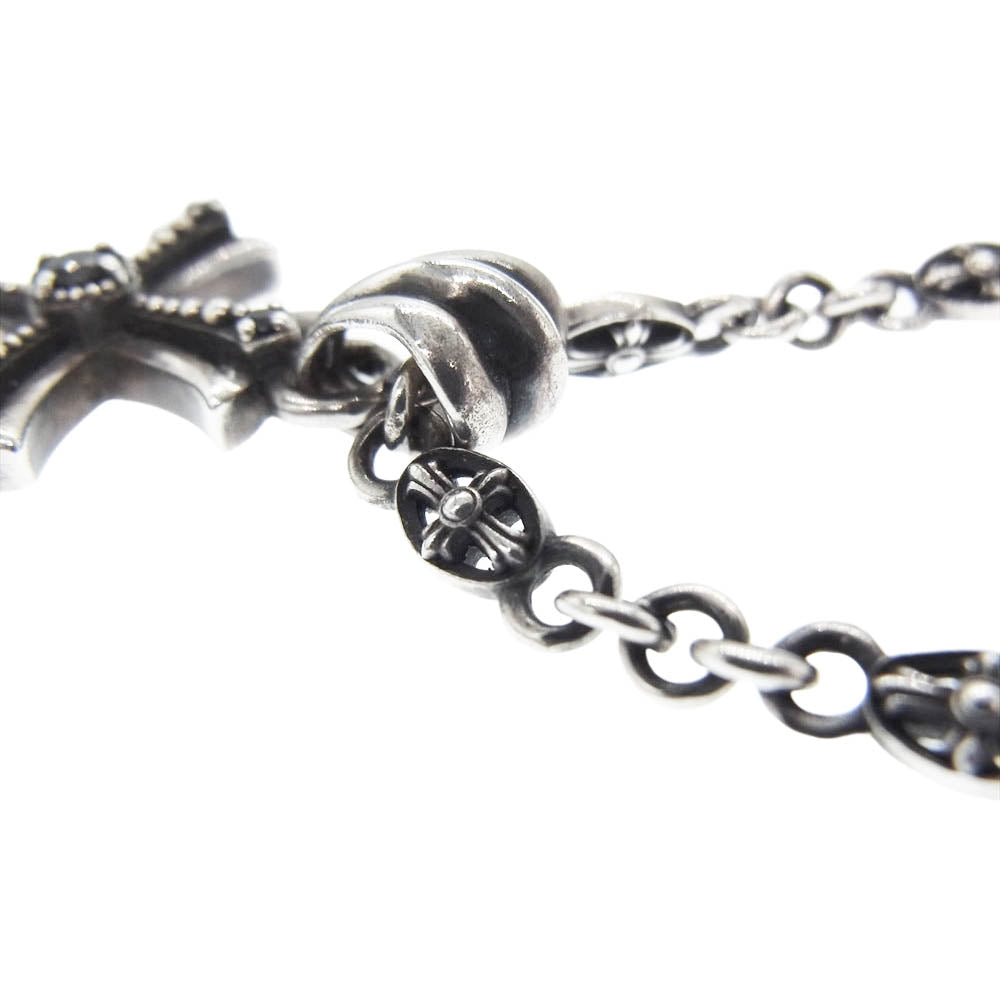 LION HEART ライオンハート クロス ネックレス 石付 ペンダント クロスチェーン セット SV925 シルバー系【中古】