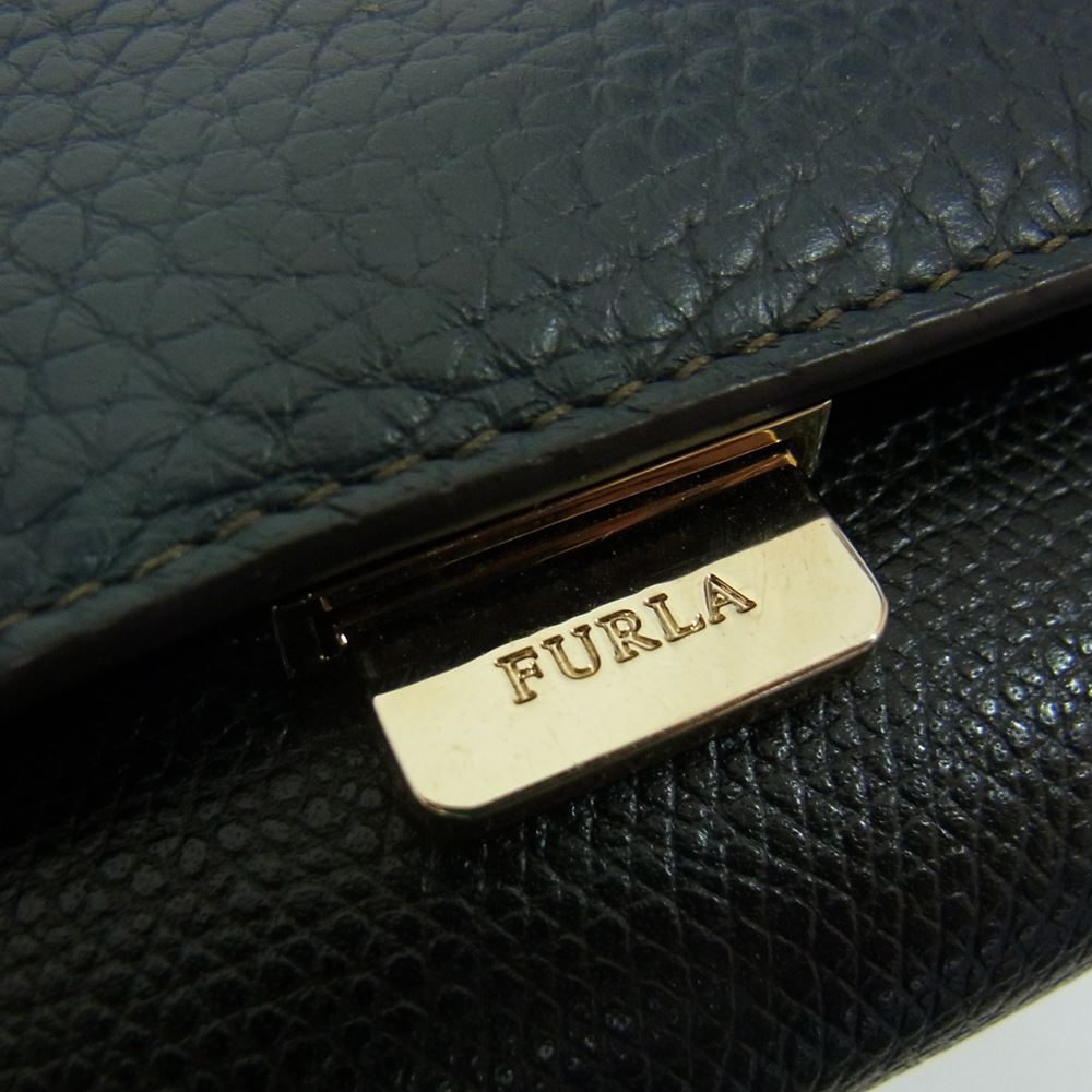 Furla フルラ 984345 ライク 2way ショルダーバッグ ブラック系 ブルー系【中古】