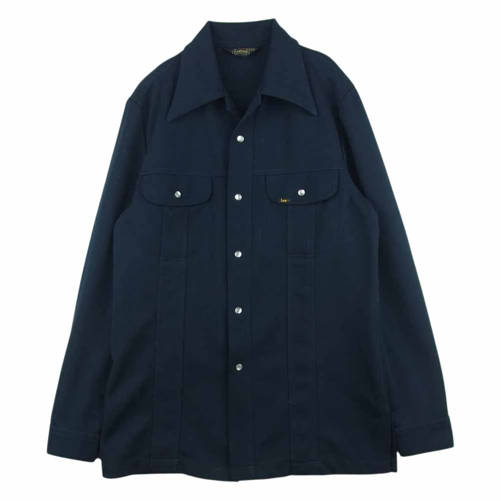 Lee リー スナップボタン ウエスタン 長袖 シャツ ジャケット ダークネイビー系 M - L【中古】