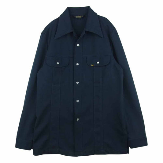 Lee リー スナップボタン ウエスタン 長袖 シャツ ジャケット ダークネイビー系 M - L【中古】