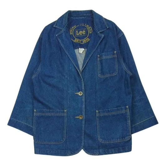 Lee リー 80s ビンテージ デニム テーラード ジャケット コットン USA製 アメリカ製 インディゴブルー系 M【中古】