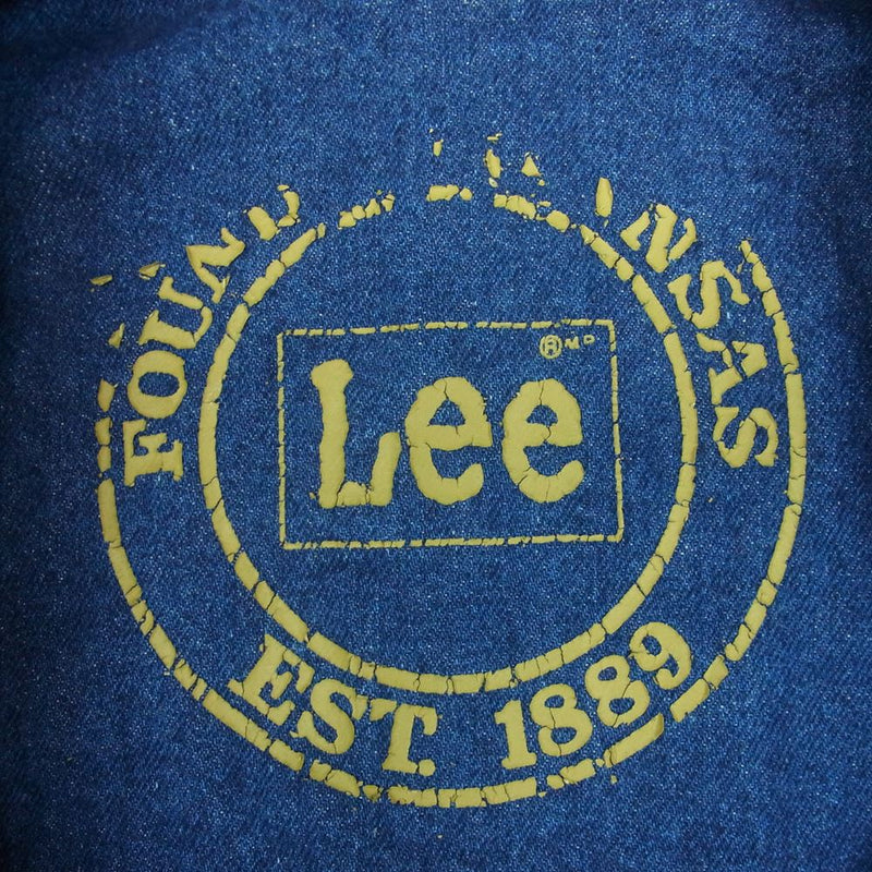 Lee リー 80s ビンテージ デニム テーラード ジャケット コットン USA製 アメリカ製 インディゴブルー系 M【中古】