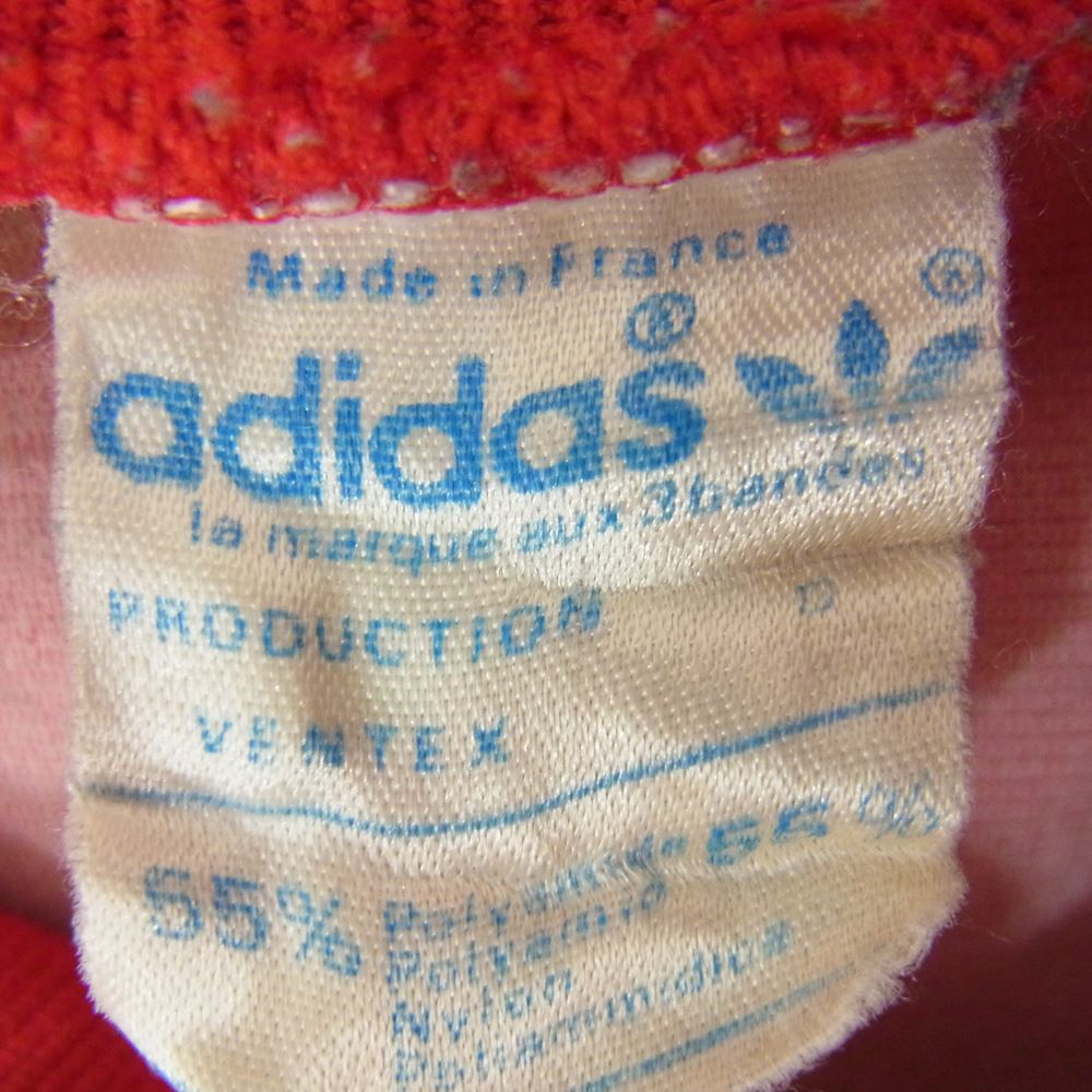 adidas アディダス フランス製 VENTEジャージ ヴィンテージ ビンテージ vintage レッド系【中古】