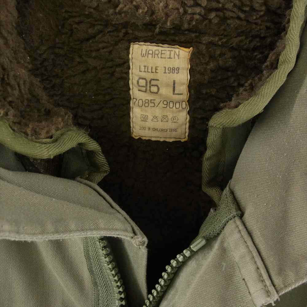 フランス軍 WAREIN LILLE 80s M-64 ボアライナー付 フィールドコート モッズコート 92L ミリタリー ビンテージ カーキ系 L【中古】