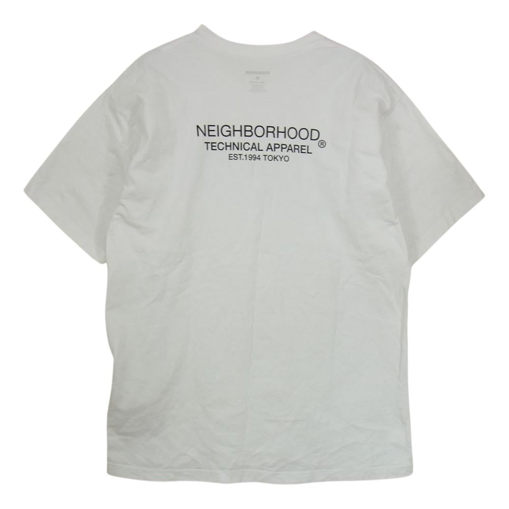NEIGHBORHOOD ネイバーフッド 202PCNH-ST07 DISTORTION-2 C-TEE ディストーション 半袖 Tシャツ ホワイト系 M【中古】