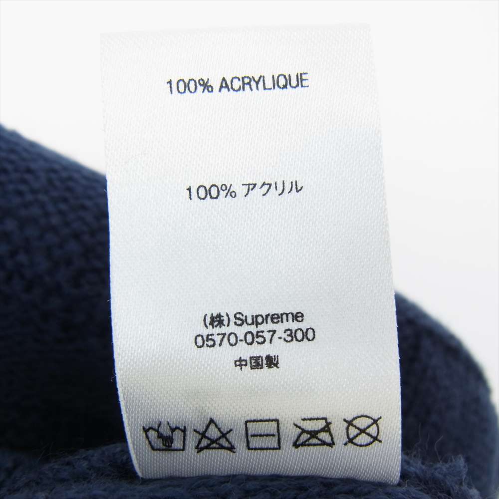 Supreme シュプリーム 19AW Basket Weave Beanie バスケット ウィーブ ビーニー 帽子 ダークネイビー系【中古】