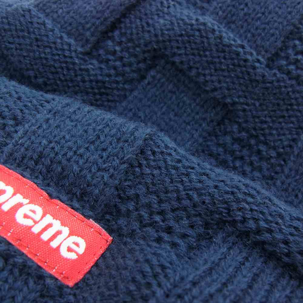 Supreme シュプリーム 19AW Basket Weave Beanie バスケット ウィーブ ビーニー 帽子 ダークネイビー系【中古】