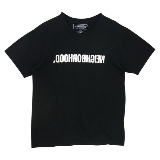 NEIGHBORHOOD ネイバーフッド 201PCNH-ST01S REVERSE LOGO CI C-TEE リバース ロゴ 半袖 Tシャツ ブラック系 M【中古】
