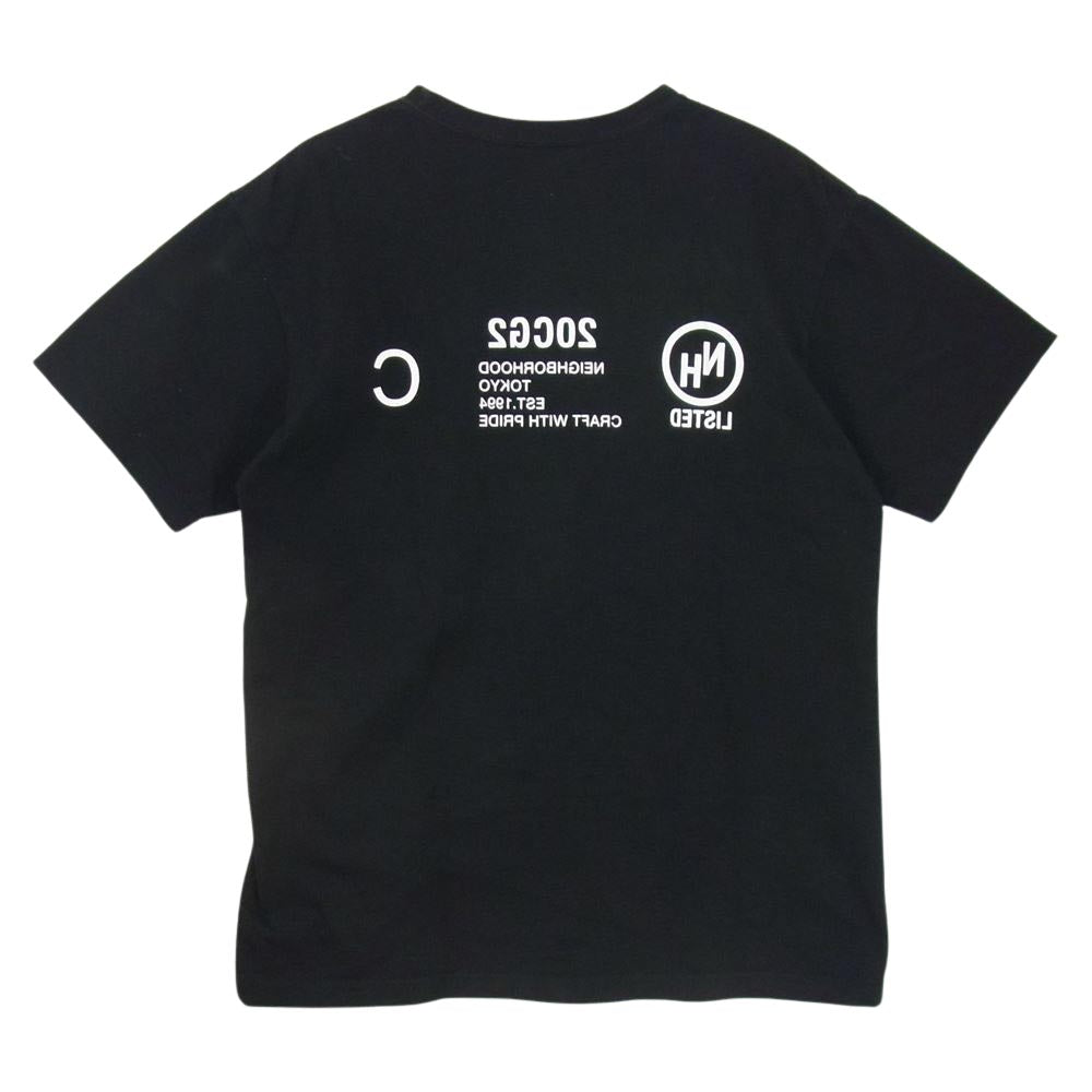 NEIGHBORHOOD ネイバーフッド 201PCNH-ST01S REVERSE LOGO CI C-TEE リバース ロゴ 半袖 Tシャツ ブラック系 M【中古】