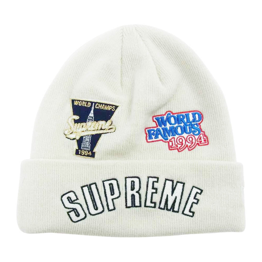 Supreme シュプリーム 19AW × New Era ニュー エラ Championship Beanie チャンピオンシップ ビーニー ホワイト系【中古】