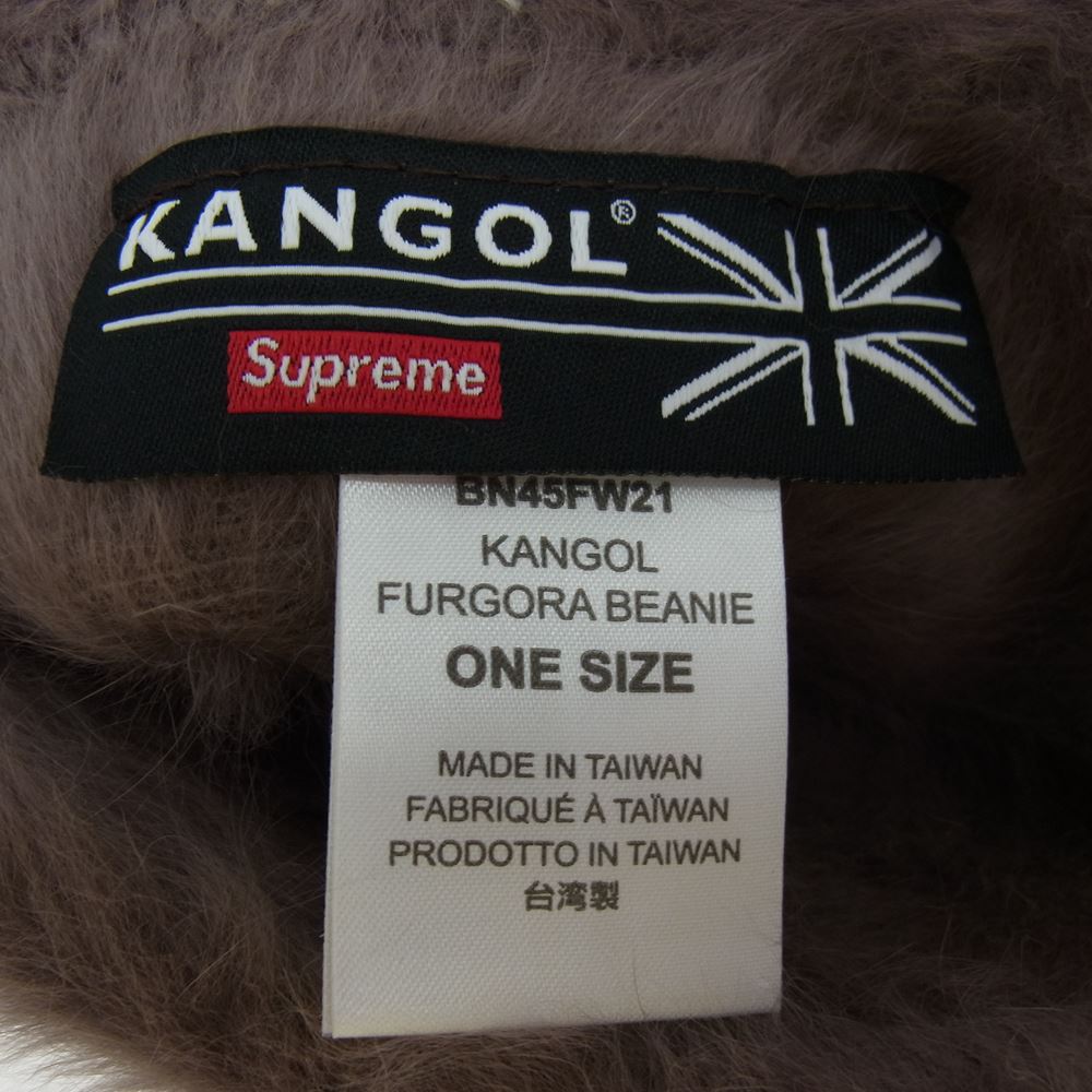 Supreme シュプリーム 21AW × Kangol カンゴール Furgora Beanie ファーゴラ ビーニー 帽子 ライトブラウン系【美品】【中古】