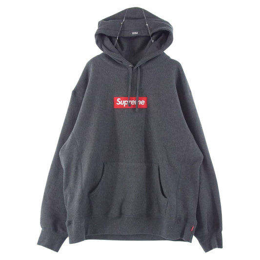 Supreme シュプリーム 21AW Box Logo Hooded Sweatshirt ボックスロゴ フーディ パーカー グレー系 L【中古】