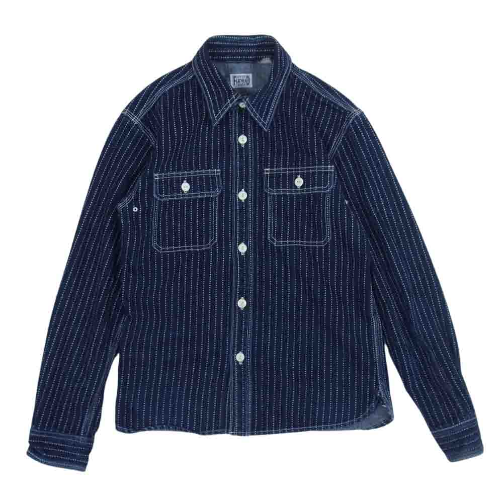 フラットヘッド 7012W WABASH WORK SHIRT ウォバッシュワークシャツ インディゴブルー系 36【中古】