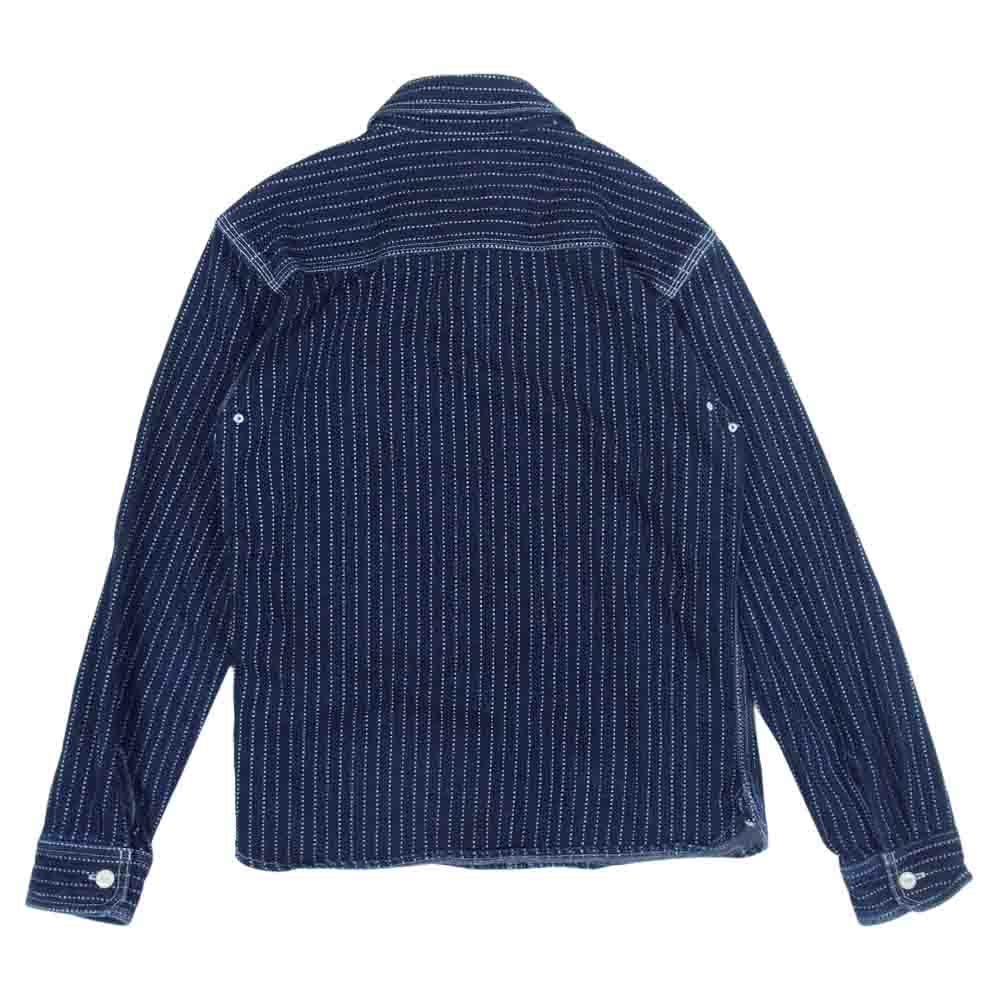 フラットヘッド 7012W WABASH WORK SHIRT ウォバッシュワークシャツ インディゴブルー系 36【中古】