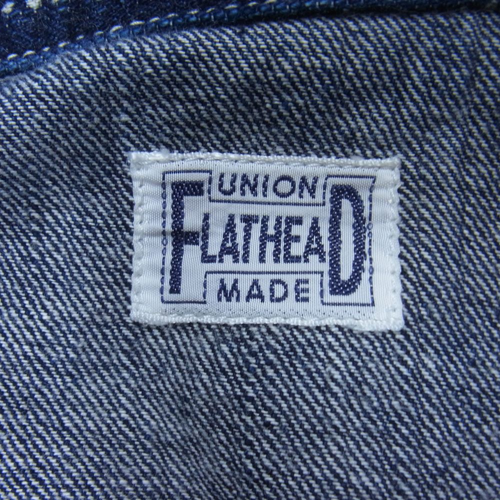 フラットヘッド 7012W WABASH WORK SHIRT ウォバッシュワークシャツ インディゴブルー系 36【中古】