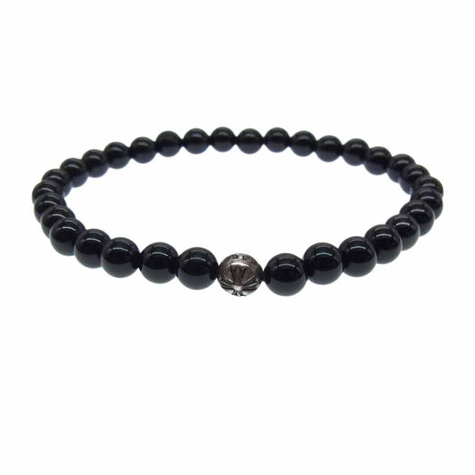 CHROME HEARTS クロムハーツ（原本無） BRACELET BEAD 6mm ビーズブレスレット ブラック系【中古】