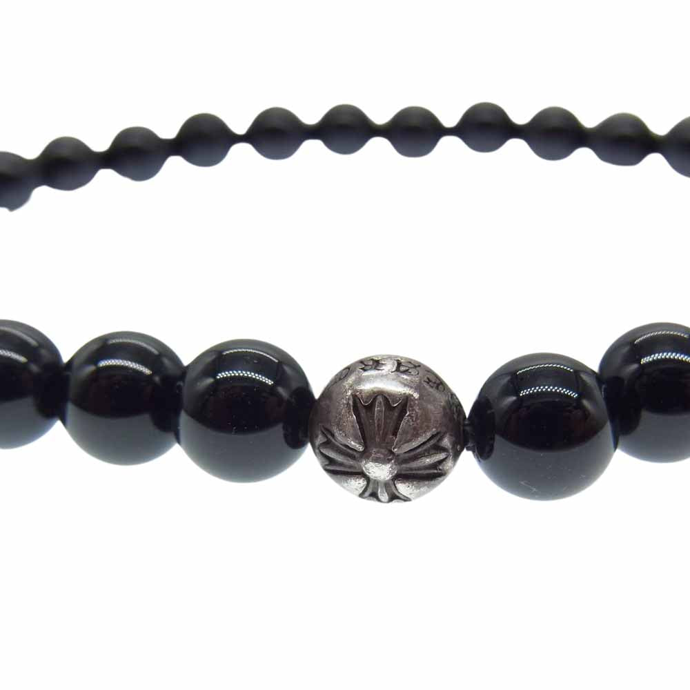 CHROME HEARTS クロムハーツ（原本無） BRACELET BEAD 6mm ビーズブレスレット ブラック系【中古】