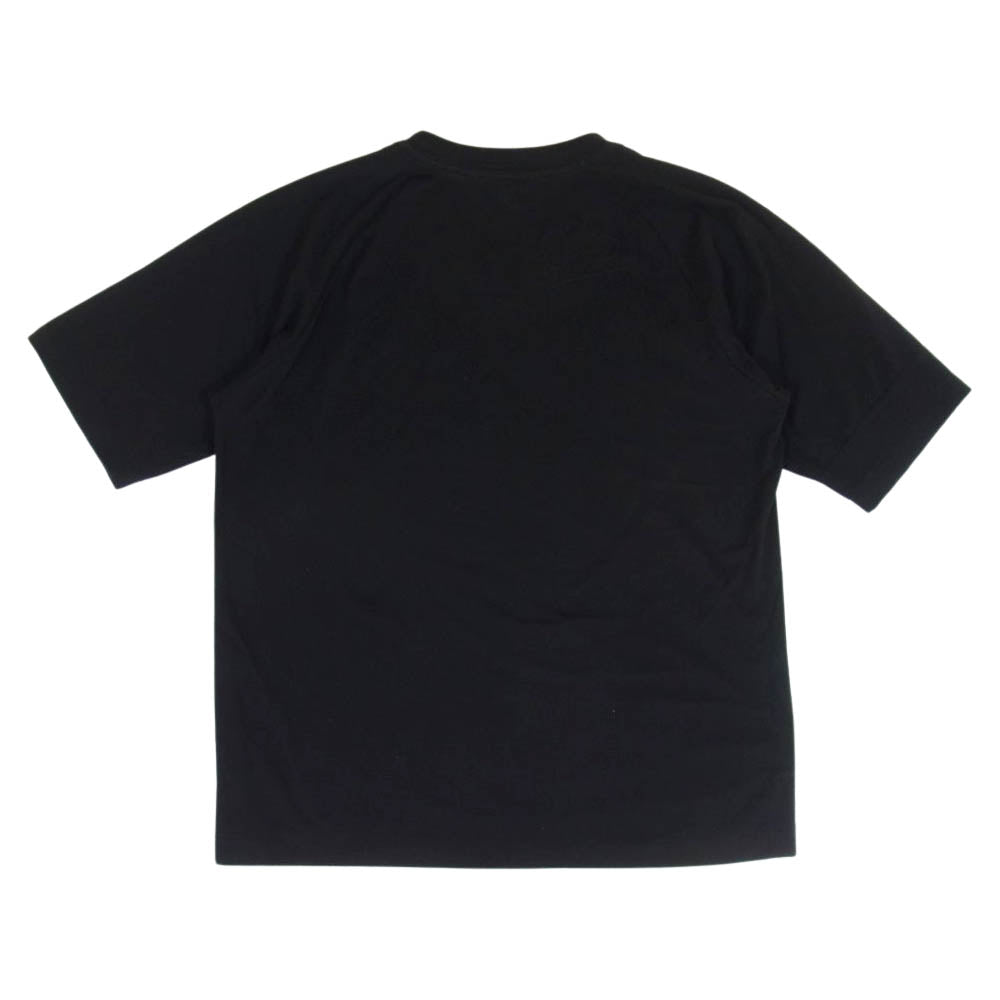 Yohji Yamamoto POUR HOMME ヨウジヤマモトプールオム 03SS HQ-T84-061 yy＆03刺繍 ラグランスリーブ Vネック 半袖カットソー ブラック系 3【中古】