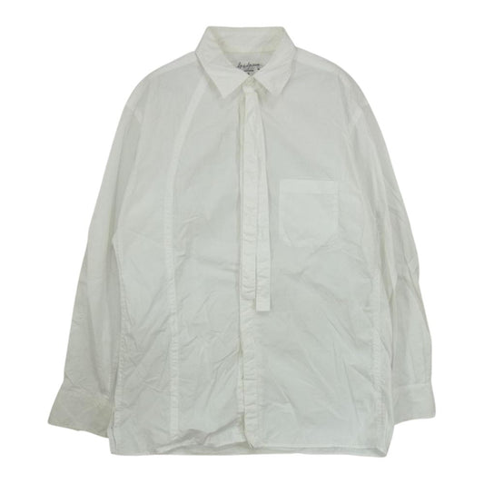 Yohji Yamamoto POUR HOMME ヨウジヤマモトプールオム 18AW HV-B06-001 右前切り替え 環縫い 長袖シャツ ホワイト系 2【中古】