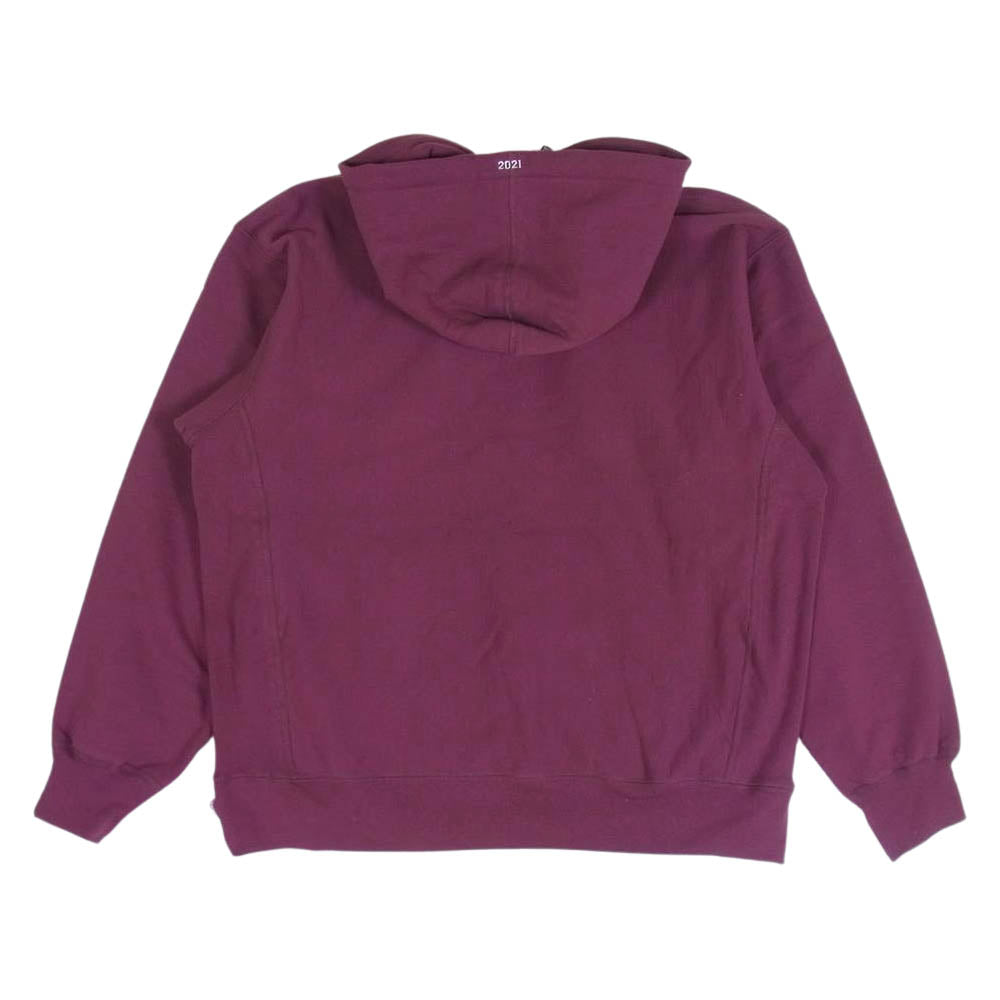 Supreme シュプリーム 21AW Box Logo Hooded Sweatshirt Plum ディープレッドパープル系 L【極上美品】【中古】