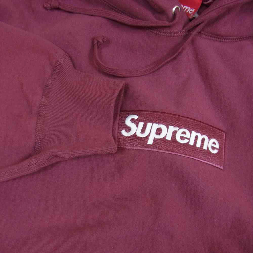Supreme シュプリーム 21AW Box Logo Hooded Sweatshirt Plum ディープレッドパープル系 L【極上美品】【中古】