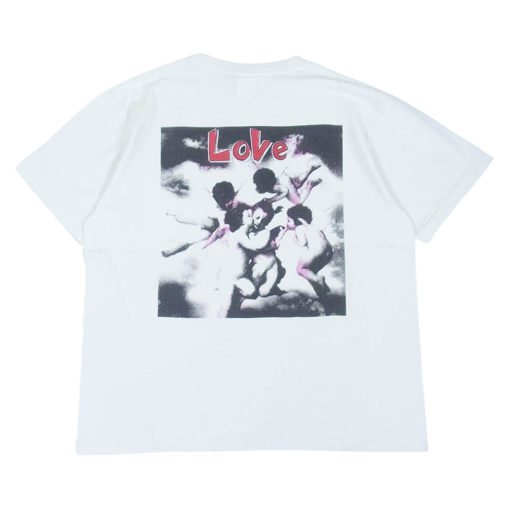 セントマイケル 22SS SM-S22-0000-001 LOVE ショートスリーブ Tシャツ オフホワイト系 L【新古品】【未使用】【中古】