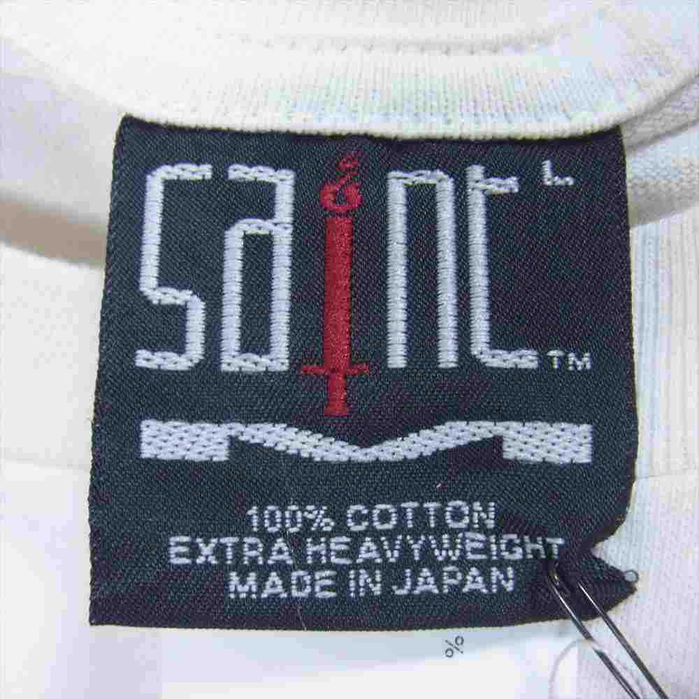 セントマイケル 22SS SM-S22-0000-001 LOVE ショートスリーブ Tシャツ オフホワイト系 L【新古品】【未使用】【中古】
