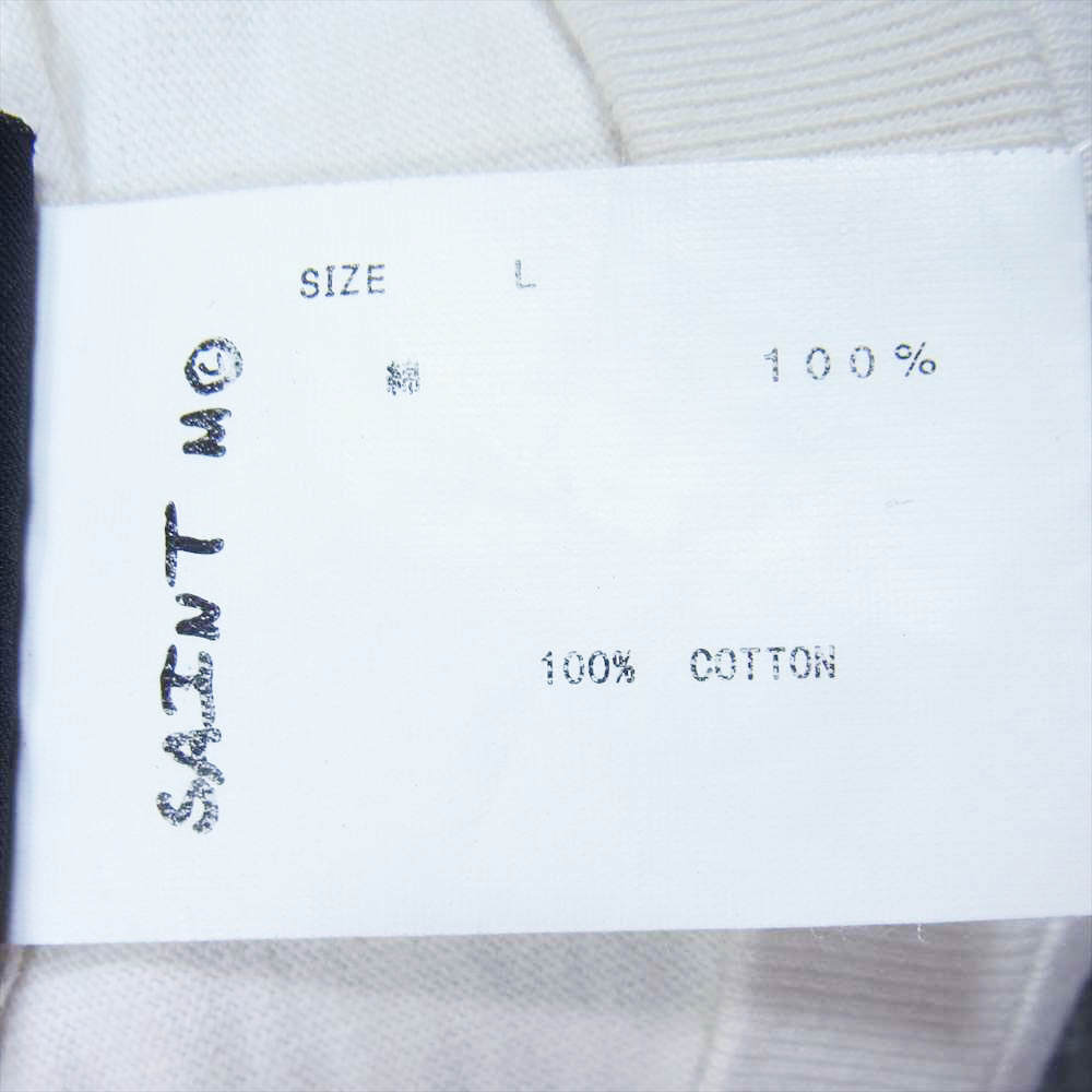 セントマイケル 22SS SM-S22-0000-001 LOVE ショートスリーブ Tシャツ オフホワイト系 L【新古品】【未使用】【中古】