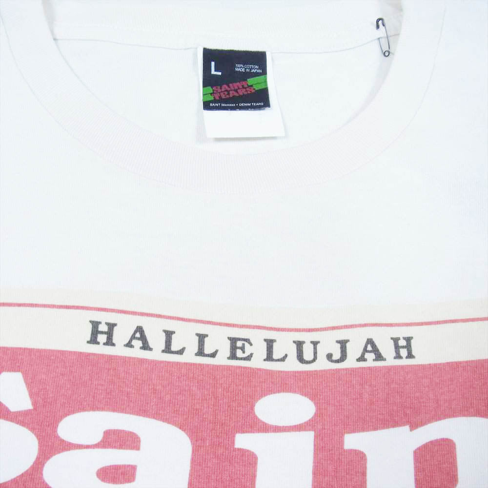 セントマイケル 22SS SM-S22-0000-062 DENIM TEARS HOODIE SS TEE HOLY STATE ホーリーステイト 半袖 Tシャツ オフホワイト系 L【新古品】【未使用】【中古】