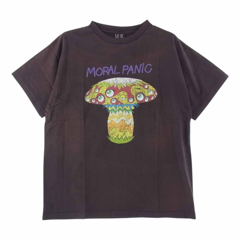 セントマイケル 21AW SM-A21-0000-072 Kaikai Kiki TM Mush Tee カイカイキキ 村上隆 マッシュ Tシャツ チャコール系 L【新古品】【未使用】【中古】