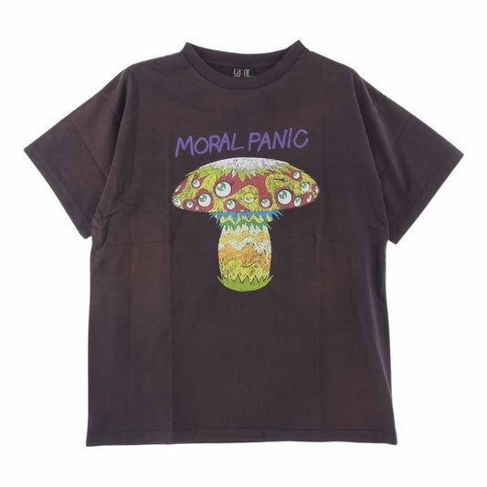 セントマイケル 21AW SM-A21-0000-072 Kaikai Kiki TM Mush Tee カイカイキキ 村上隆 マッシュ Tシャツ チャコール系 L【新古品】【未使用】【中古】