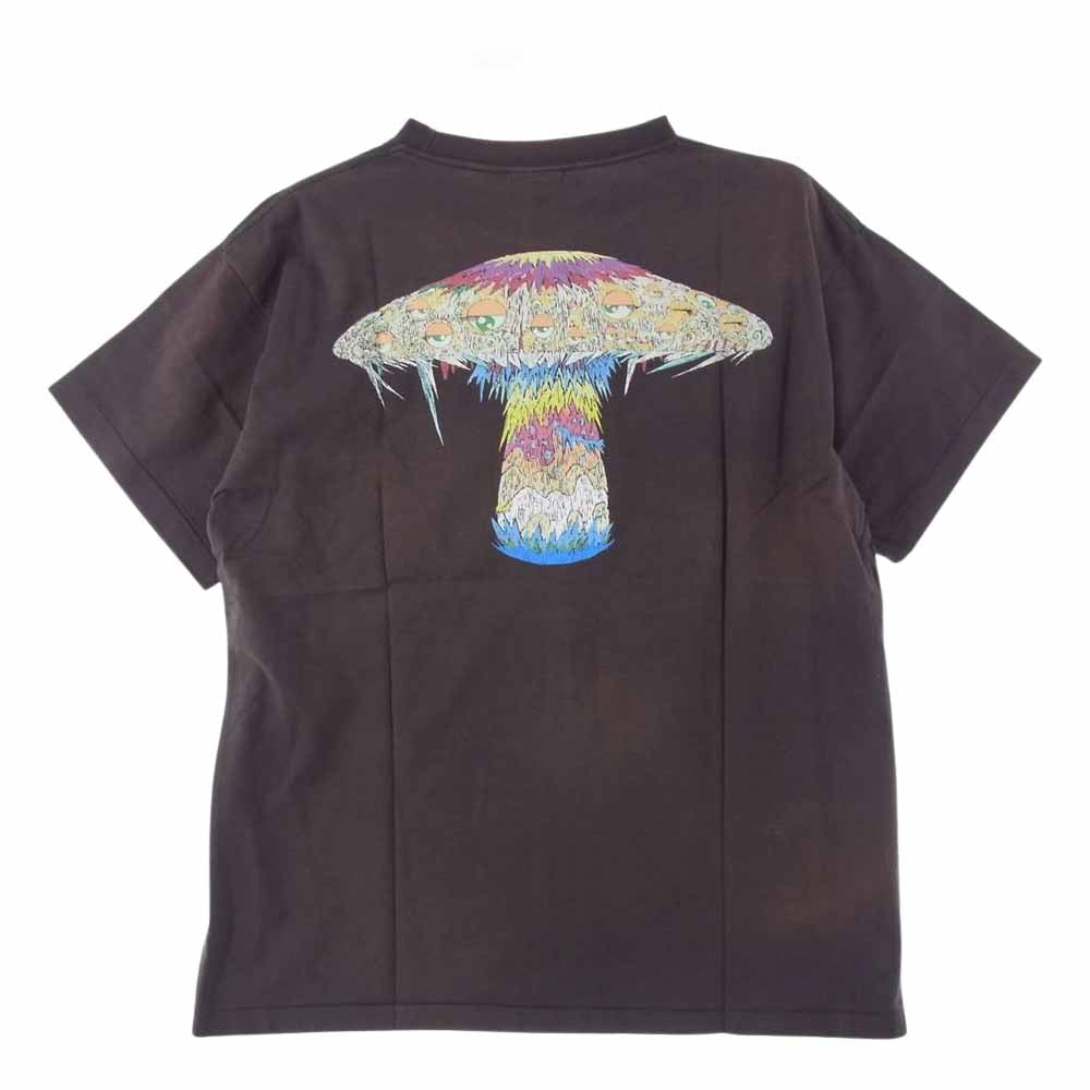 セントマイケル 21AW SM-A21-0000-072 Kaikai Kiki TM Mush Tee カイカイキキ 村上隆 マッシュ Tシャツ チャコール系 L【新古品】【未使用】【中古】