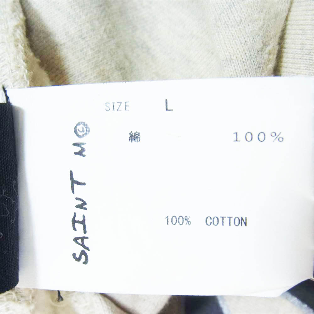 セントマイケル 22SS SM-S22-0000-83 未使用品 DENIM TEARS HOODIE デニムティアーズ 総柄 ペイント プルオーバー フーディ グレー系 L【極上美品】【中古】
