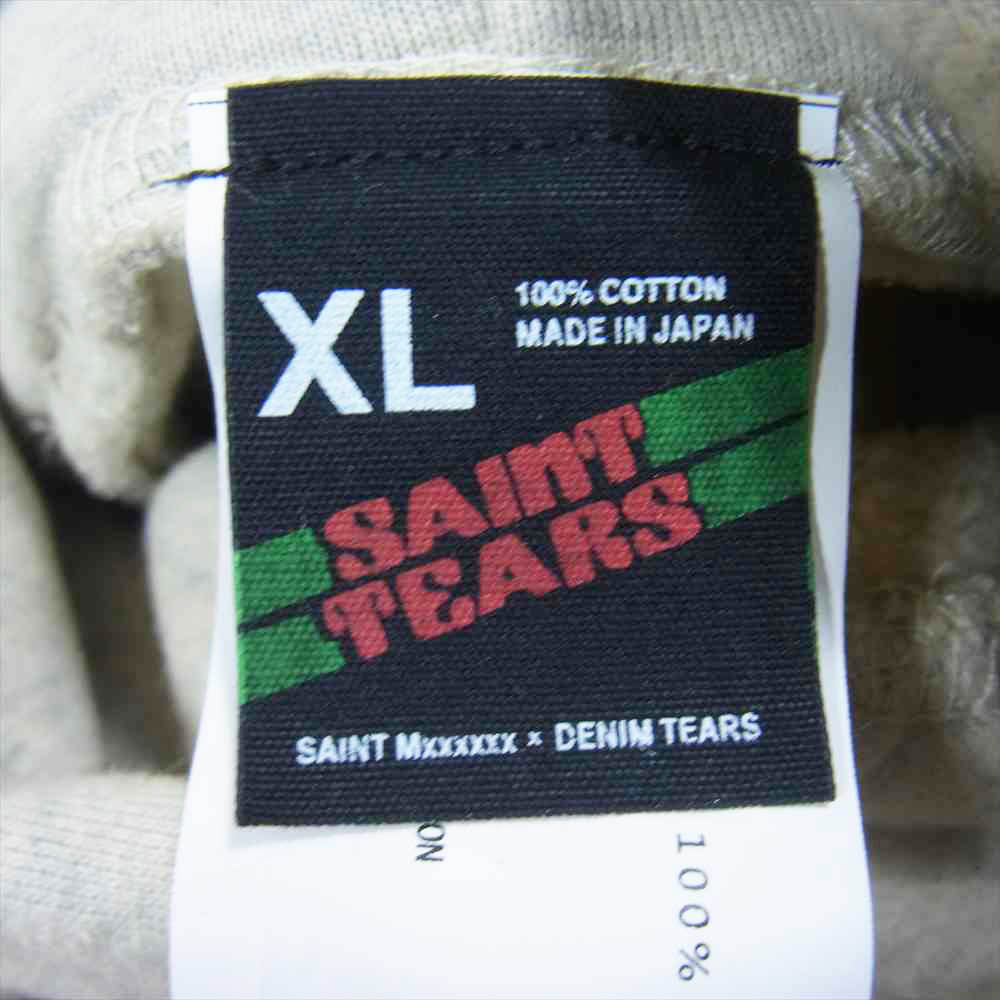 セントマイケル 22SS SM-S22-0000-83 未使用品 DENIM TEARS HOODIE デニムティアーズ 総柄 ペイント プルオーバー フーディ マルチカラー系 XL【極上美品】【中古】