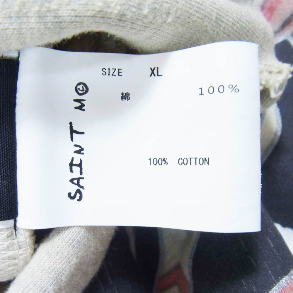 セントマイケル 22SS SM-S22-0000-83 未使用品 DENIM TEARS HOODIE デニムティアーズ 総柄 ペイント プルオーバー フーディ マルチカラー系 XL【極上美品】【中古】