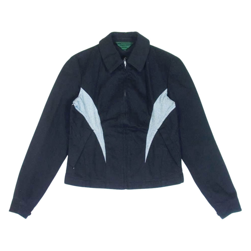 COMME des GARCONS HOMME PLUS コムデギャルソンオムプリュス EVER GREEN 09SS アーカイブ PC-J214 エバーグリーン カーブ切替 製品染め ジップ ブルゾン ジャケット ブラック系 S【中古】